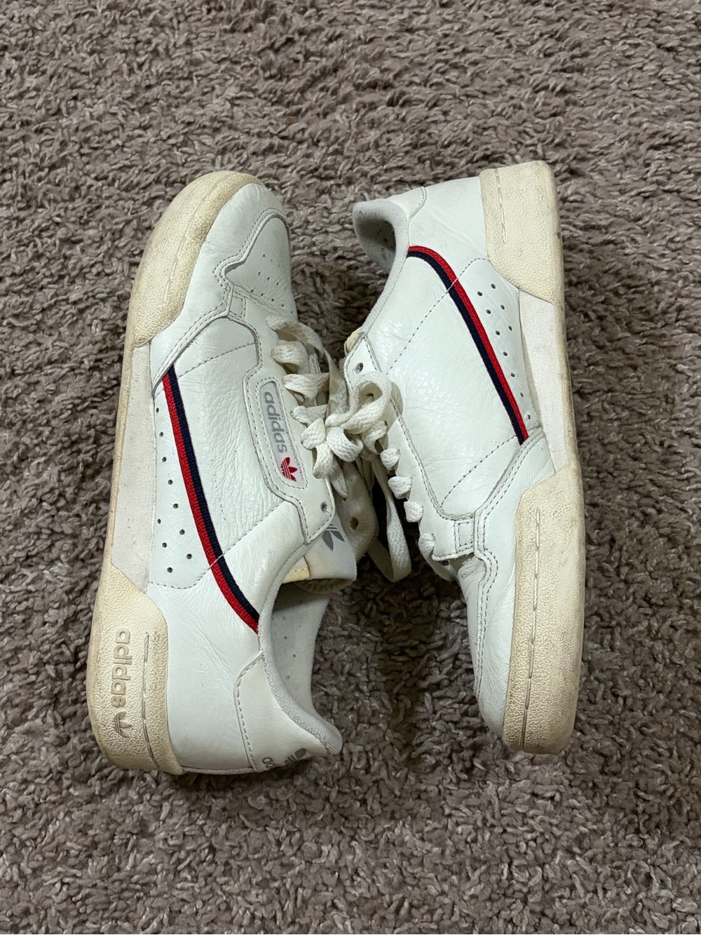 adidas continental 80 Sneakers with Red & Navy Accents